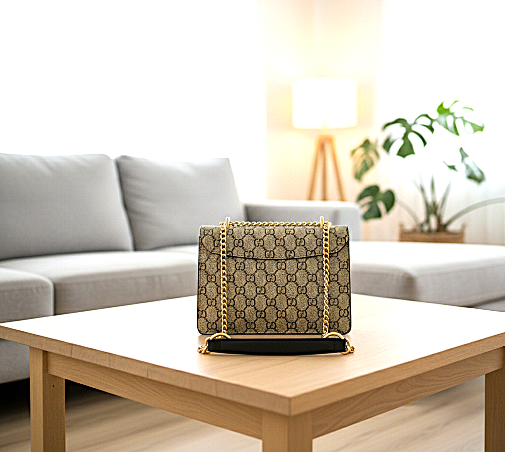 monogram chain shoulder bag