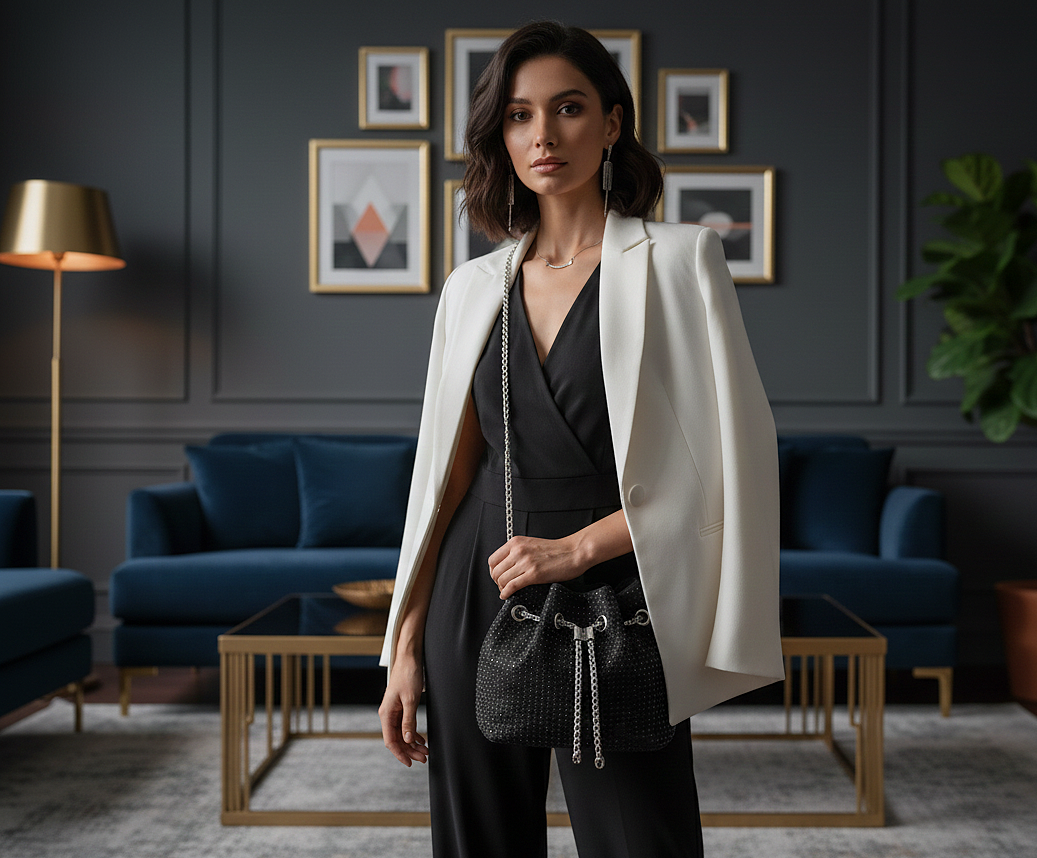 The Rhinestone Pearl Pouch