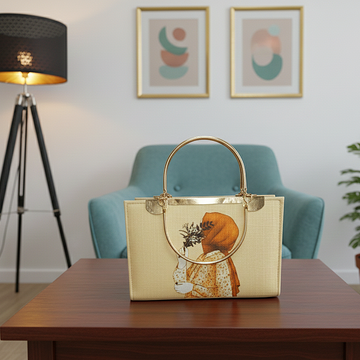 The Hijabi Beige Art Tote Bag