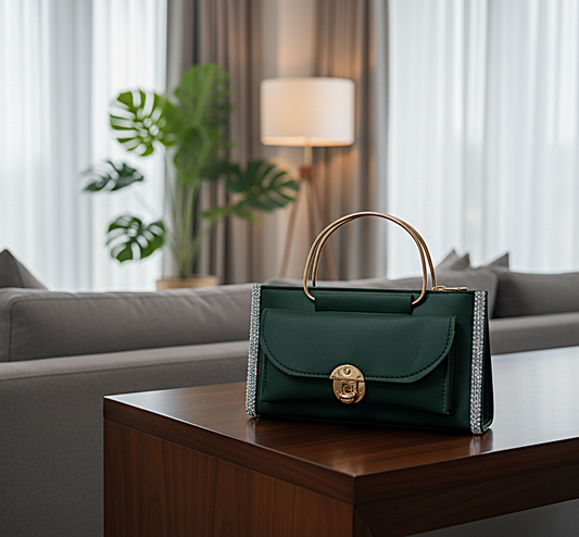 The "Aurora" Sparkle-Trim Evening Bag