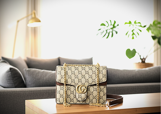 monogram chain shoulder bag