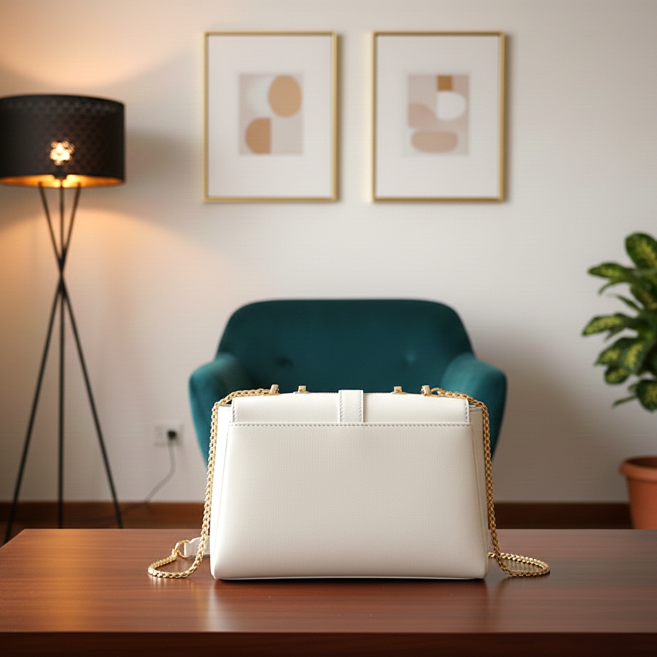 The 'Aurora' White Chain Bag