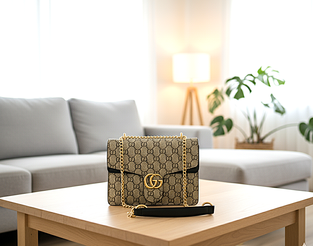 monogram chain shoulder bag