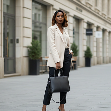 The Amelia Versatile Black Satchel