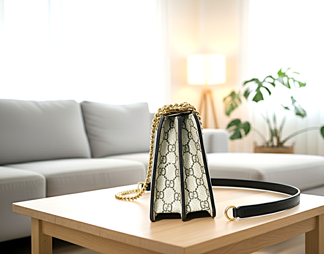 monogram chain shoulder bag