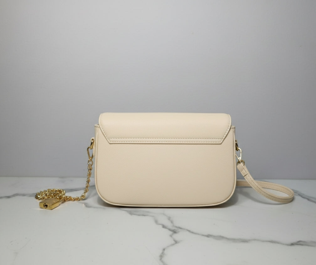 The 'Chic Curve' Beige Crossbody Bag